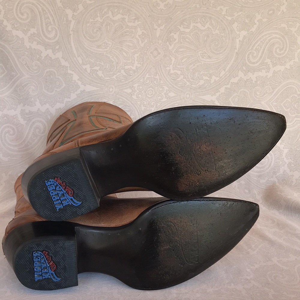 Old Gringo Brown and Teal Heeled Boots - Picture 12 of 13